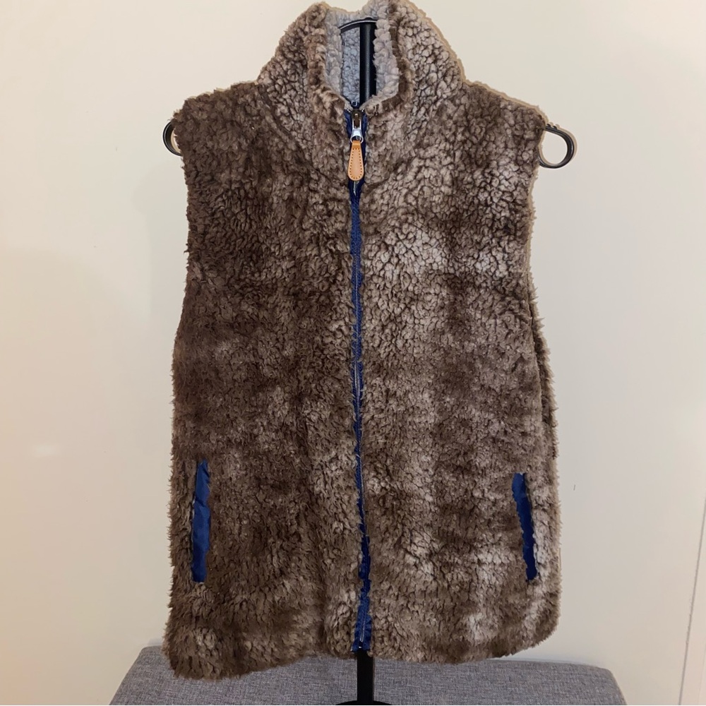 Vintage Y2K Simply Southern Fuzzy Zip Up Sweater Collared Coat Size Small